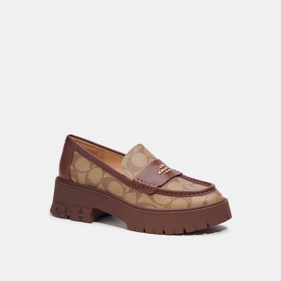 Coach Outlet Ruthie Loafer In Signature Canvas - Brown