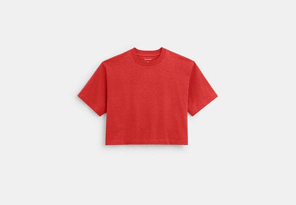 Coach Outlet Signature Cropped T-Shirt - Red