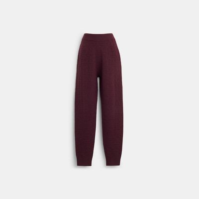 Coach Outlet Signature Knit Joggers - Red