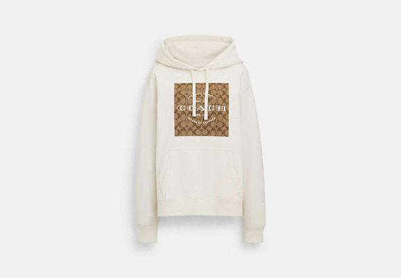 Coach Outlet Signature Square Hoodie - White