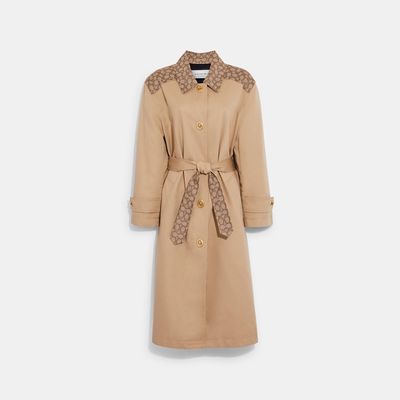 Coach Outlet Signature Turnlock Trench Coat - Beige