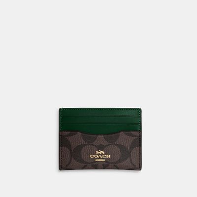 Coach Outlet Slim Id Card Case In Signature Canvas - Multi