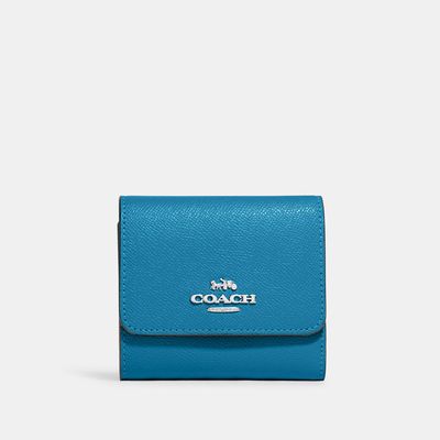 Coach Outlet Small Trifold Wallet - Blue