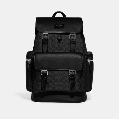 Coach Outlet Sprint Backpack In Signature Jacquard - Black