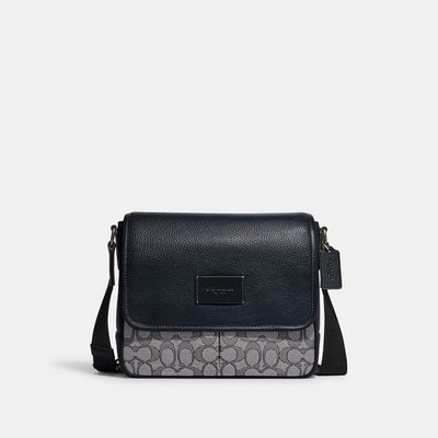 Coach Outlet Sprint Map Bag 25 In Signature Jacquard - Blue