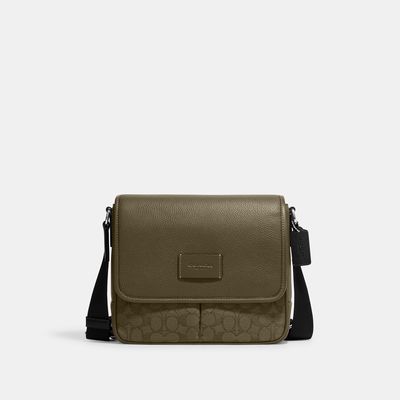 Coach Outlet Sprint Map Bag 25 In Signature Jacquard - Green
