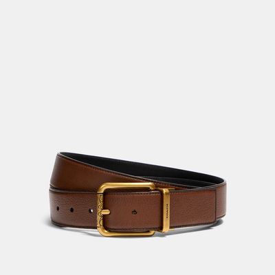 Coach Outlet Square Roller Buckle Cut To Size Reversible Belt, 38 Mm - Brown