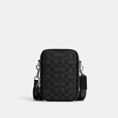 Coach Outlet Stanton Crossbody In Signature Jacquard - Black