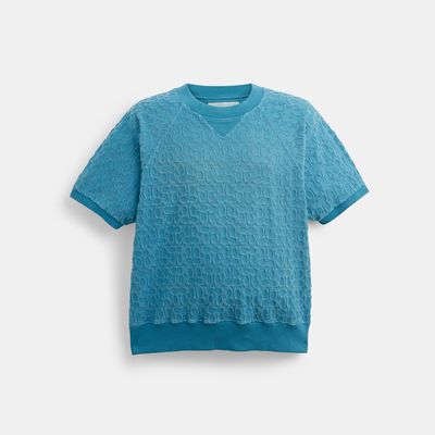 Coach Outlet Sun Faded Signature Sweatshirt - Blue