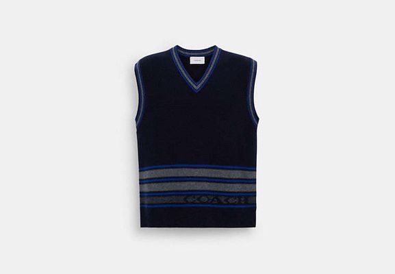 Coach Outlet Sweater Vest - Blue