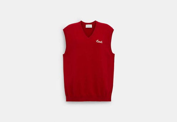 Coach Outlet Sweater Vest - Red