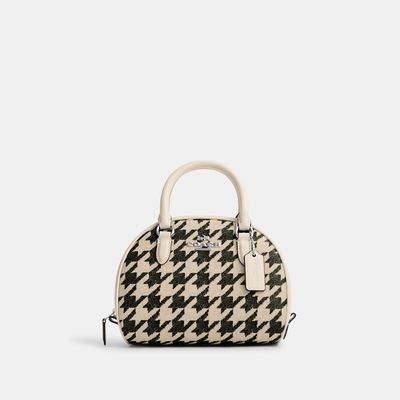 Coach Outlet Sydney Satchel With Houndstooth Print - Multi