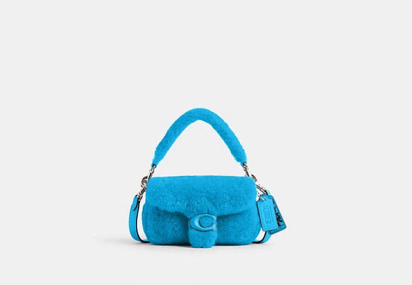 Coach Outlet The Lil Nas X Drop Tabby Shoulder Bag 18 In Shearling - Blue