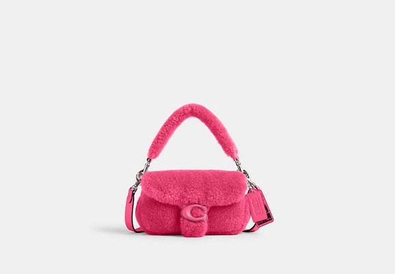 Coach Outlet The Lil Nas X Drop Tabby Shoulder Bag 18 In Shearling - Pink