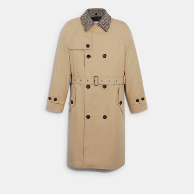 Coach Outlet Trench Coat In Organic Cotton And Recycled Polyester - Beige