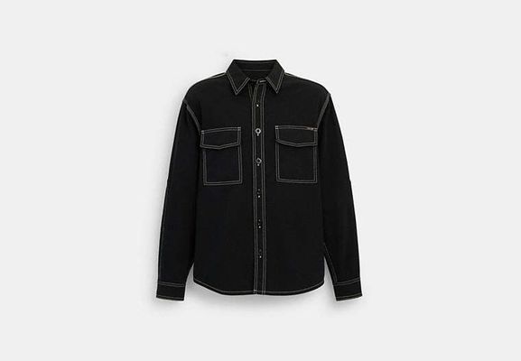 Coach Outlet Twill Overshirt - Black