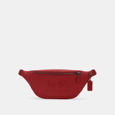 Coach Outlet Warren Belt Bag With Horse And Carriage - Red