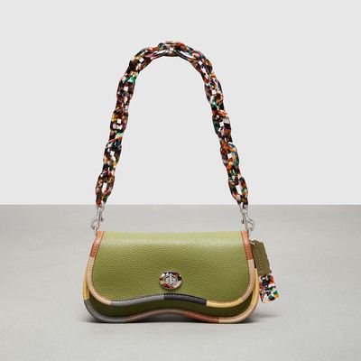 Coach Outlet Wavy Dinky With Colorful Binding In Upcrafted Leather - Multi