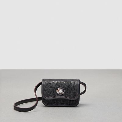 Coach Outlet Wavy Wallet With Crossbody Strap - Black