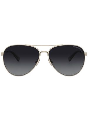 Coach pilot-frame tinted sunglasses - Gold