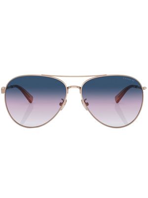 Coach pilot-frame tinted sunglasses - Pink