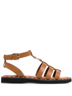 Coach strappy flat sandals - Brown
