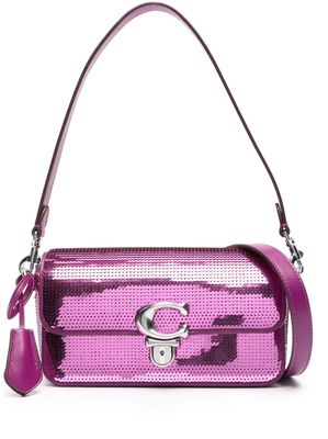 Coach Studio sequin-embellished crossbody bag - Purple