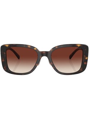 Coach tortoiseshell-effect square-frame sunglasses - Brown