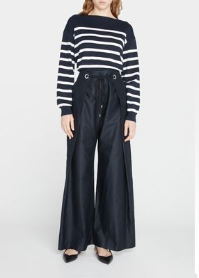 Coast Self-Tie Wide-Leg Pants