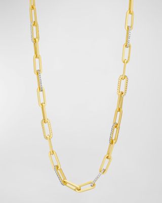 Coastal Chain Layering Link Necklace, Gold