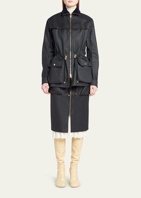 Coated Water-Resistant Cotton Parka