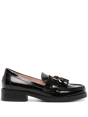 Coccinelle 35mm tassel-detail leather loafers - Black