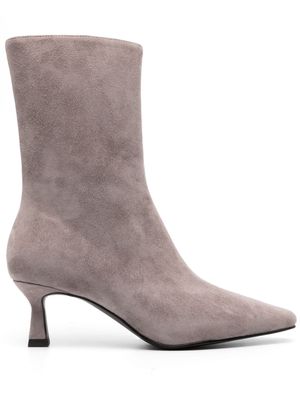 Coccinelle 57mm zipped suede ankle boots - Grey