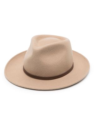 Coccinelle belted wool fedora hat - Neutrals