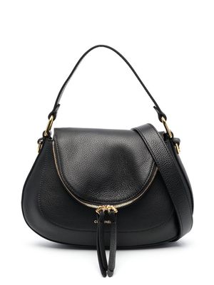 Coccinelle foldover leather satchel bag - Black