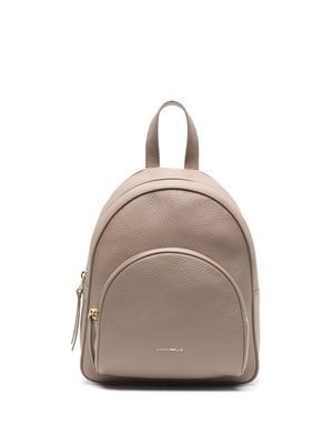 Coccinelle Gleen grained-leather backpack - Neutrals