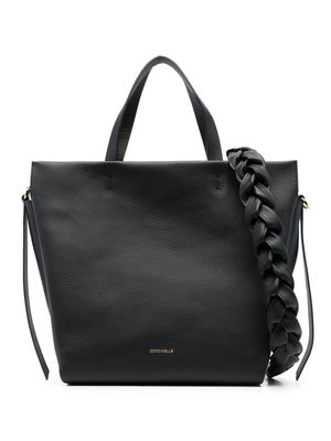 Coccinelle pebbled-textured tote bag - Black