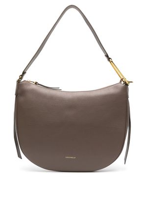 Coccinelle Priscilla logo-appliqué leather shoulder bag - Brown