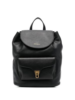 Coccinelle soft leather backpack - Black