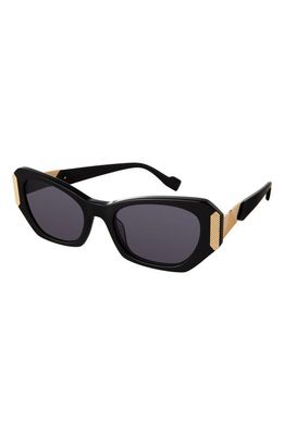 Coco and Breezy Clover 55mm Rectangular Sunglasses in Black