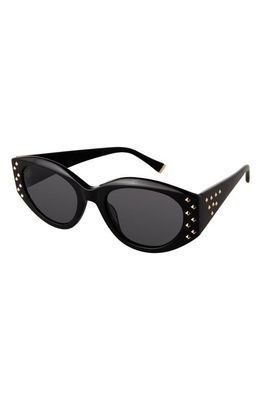Coco and Breezy Journey 56mm Oval Sunglasses in Black/Gold