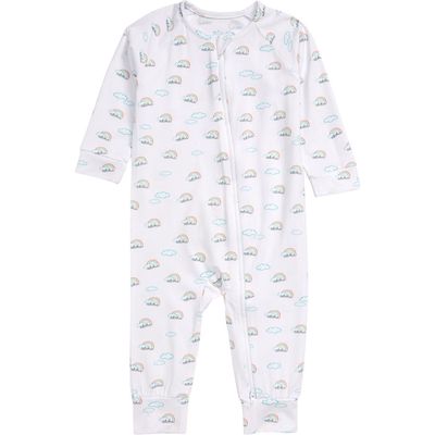 Coco Moon Aloha Zip Romper in Multi White 