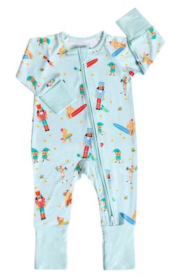 Coco Moon Christmas Convertible Romper in Blue Multi
