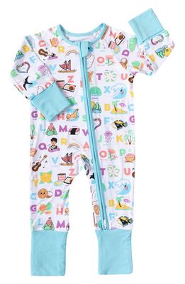 Coco Moon Kine ABCs Convertible Romper in Blue