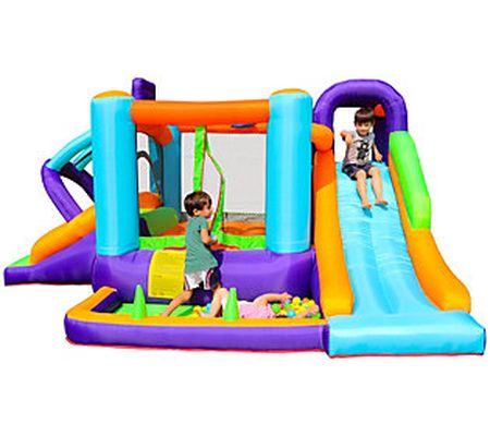 CocoNut Castles Deluxe Bouncy Castle with Slide & Ball Pit