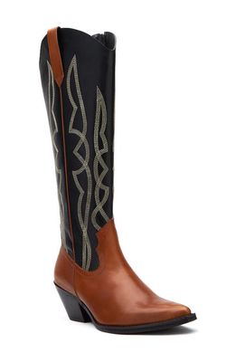 Coconuts by Matisse Alpine Two-Tone Western Boot in Black/Tan