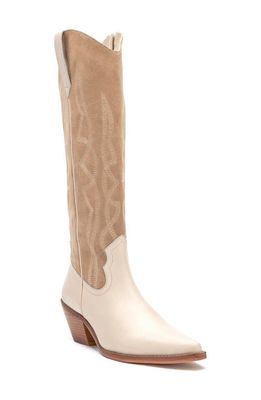 Coconuts by Matisse Alpine Two-Tone Western Boot in Natural/Ivory