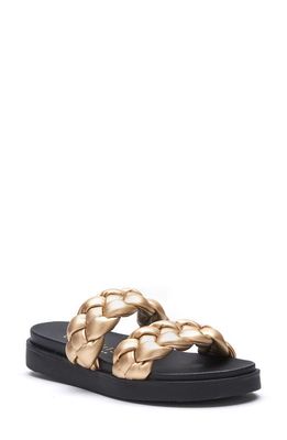 Coconuts by Matisse Maisy Braided Slide Sandal in Gold