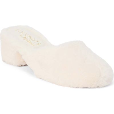 Coconuts by Matisse Teddy Faux Fur Mule in White 