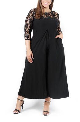 Coldesina Lana Lace Sleeve Jumpsuit in Black